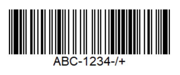 Code 93 格式条形码的图像。白色和黑色水平线的水平分布